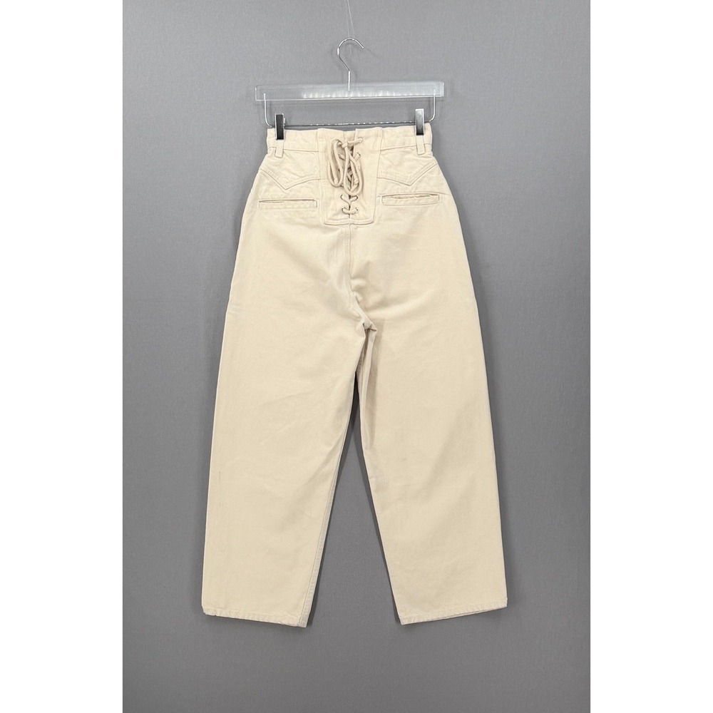 RUDY JUDE Adult Lace Back Big Jean Size 1 Cream Organic Cotton Barrel - Picture 2 of 16